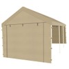 Vanteriam 10 * 20 FT Carport Replacement Tarp Canopy, Sidewall