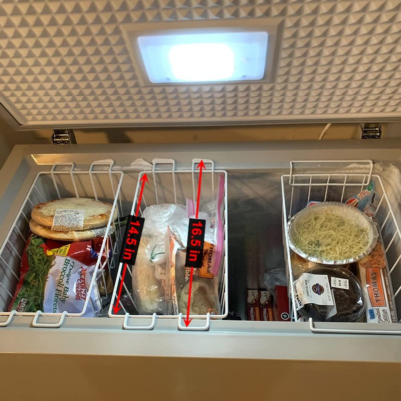 Orgneas Chest Freezer Organizer Bins Deep Freezer Basket Storage Rack