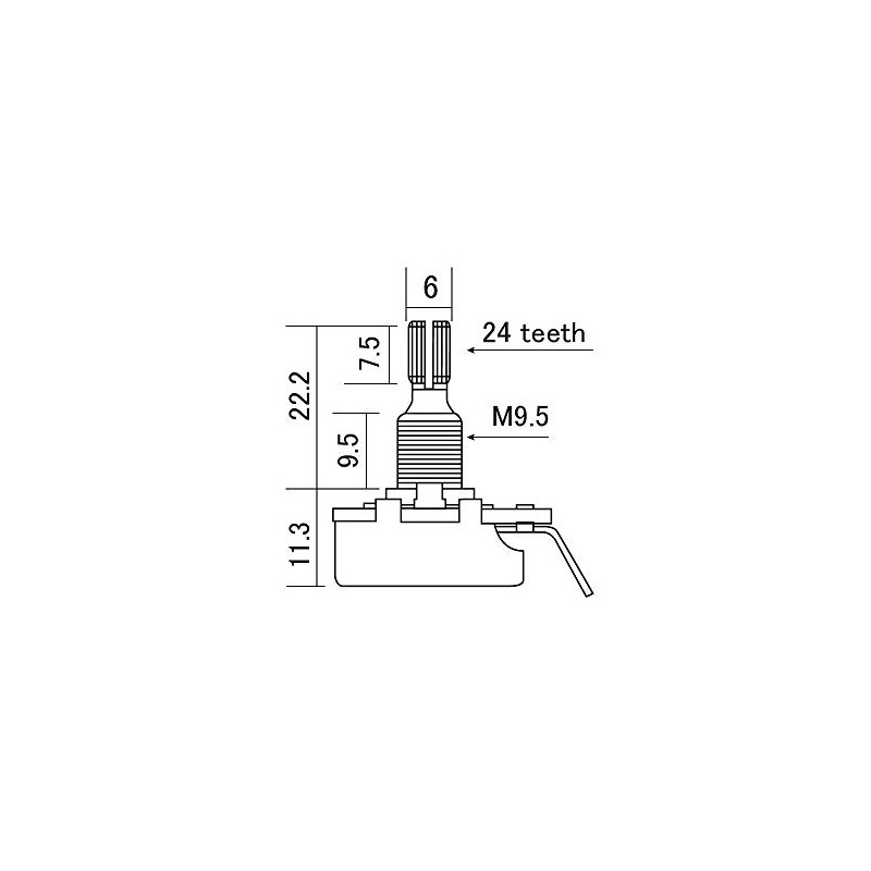 HOSCO SCUD CTS-A500 Variable Resistor, CTS Pot, Inch Size, Normal