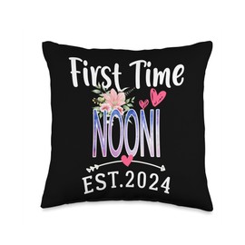 First Time NOONI Est.2024 Matching Family Pregnancy Throw Pillow, 16x16, Multicolor