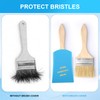Baeruuss 3Pack Paint Brush Protector Covers, Silicone Protective Sleeve for