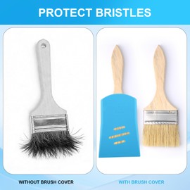 Baeruuss 3Pack Paint Brush Protector Covers, Silicone Protective Sleeve for Holds 2" 2.5" 3" Brush