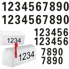 40 Pcs 1inch White Reflective Mailbox Number Sticker Decal Adhesive Reflective Address Numbers Number 0-9 for Window, Signs, Door, Cars Mailbox Accessories and Hardware