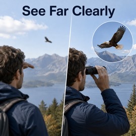 40x22 Binoculars for Outdoor Travel - HD Compact Mini Telescope for Hiking, Wildlife Viewing, Sports and Sightseeing