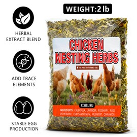xixisusu Nesting Herbs for Chicken Coop - 32 oz Natural Chicken Treats, Poultry Feed Botanical Mix, Plant-Based Coop Snacks for Daily Wellness, Feather Quality, Egg Production (2 Pound)