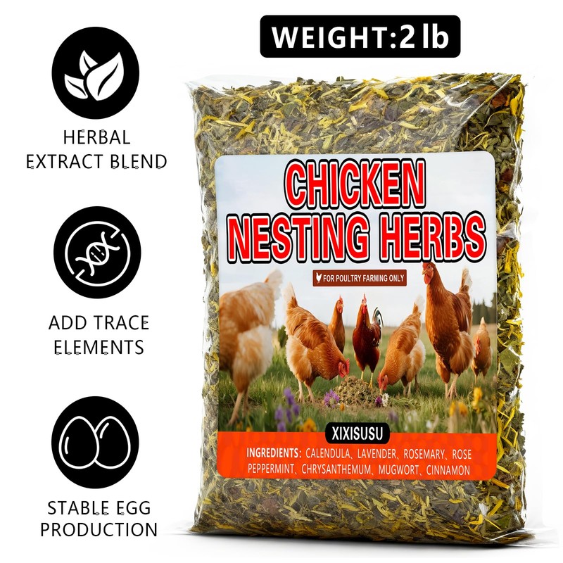 xixisusu Nesting Herbs for Chicken Coop - 32 oz Natural