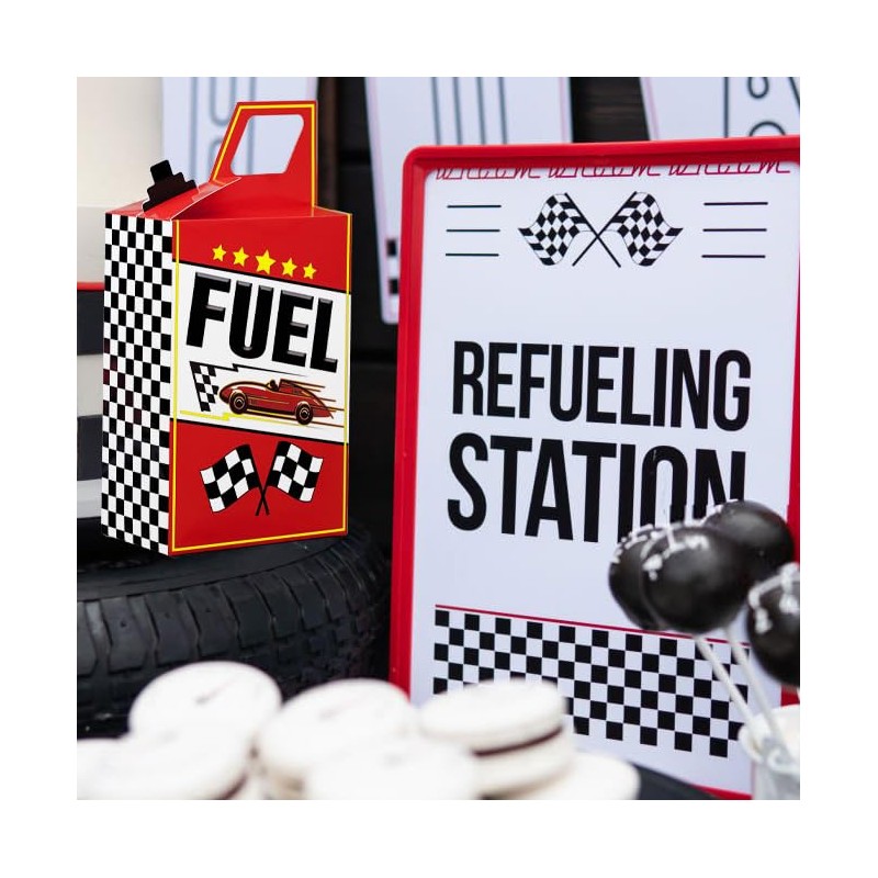 8HREST 36PCS Race Car Fuel Can Treat Boxes Racing Birthday