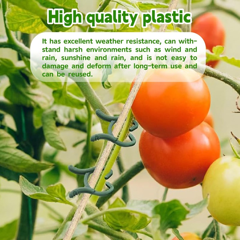 Plant Clips, 100 Pieces Small Plant Clips, Tomato Clips, Reusable