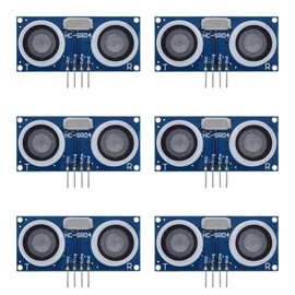 Funsto HC-SR04 Ultrasonic Sensor Module for Arduino, 6pcs, DC 3.3V-5V, 2cm-450cm Range, Up to 0.3cm Precision
