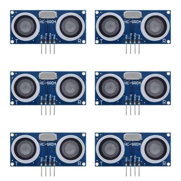 Funsto HC-SR04 Ultrasonic Sensor Module for Arduino, 6pcs, DC 3.3V-5V,