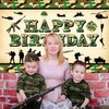Camo Party Decoration Supplies - Army Happy Birthday Backdrop, Makeup
