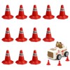 Set of 12 Miniature Mini Road Cone DIY Plastic Traffic