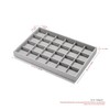 Oirlv Grey Microfibre Stackable Jewellery Trays 24 Grids Jewellery Display