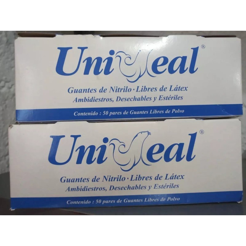 UniSeal Guantes De Nitrilo Estériles Uniseal Talla Grande