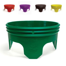 Planting Grow Rings, Round 7 inch, Perfect for Deep Watering Veggies Herbs and Flowers, Protection and Edging of Garden Plants, Green, Made in The USA - Pack of 12