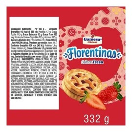 Gamesa 2 CAJAS DE FLORENTINAS SABOR FRESA  - TART W/FILLING STRAWBERRY FLAVOR (2 BOXES)