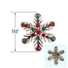 Christmas Winter Snowflake Brooch,Xmas Snowflake Brooch Pin Crystal Elegant Decorative