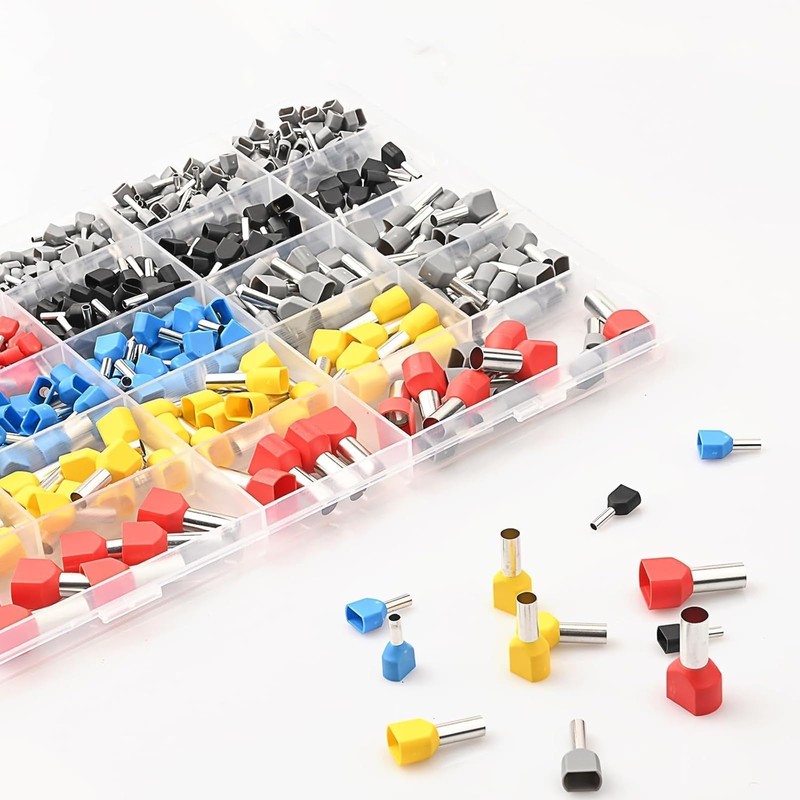 Pack of 1200 Wire End Ferrules Kit, 0.5.16 mm² Insulated