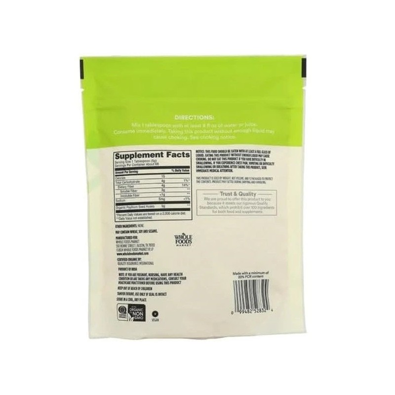 365 by Whole Foods Market Organic Whole Flakes Psyllium Husk,