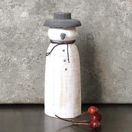 East of India Wooden Christmas Snowman
