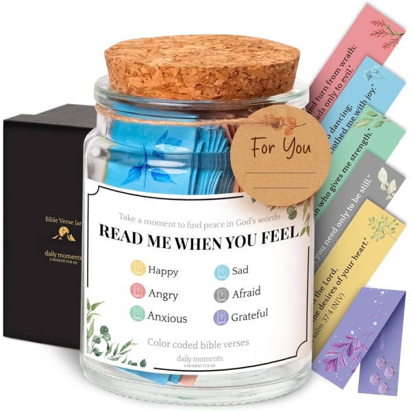 Inspirational Bible Verse Jar - Mothers Day Gifts for Mom,