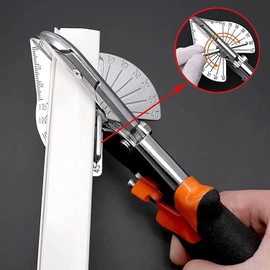 Miter Shears - 135° to 45° Adjustable Multi-Angle Cutter with 12 Blades, Heavy Duty Gasket Shear for PVC Pipe, Soft Wood, Plastic Trim & Crafting, Professional Hand Tools for DIY Projects
