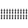 3/4" Black Plastic Trident Spear Finial Fence Topper for Wrought