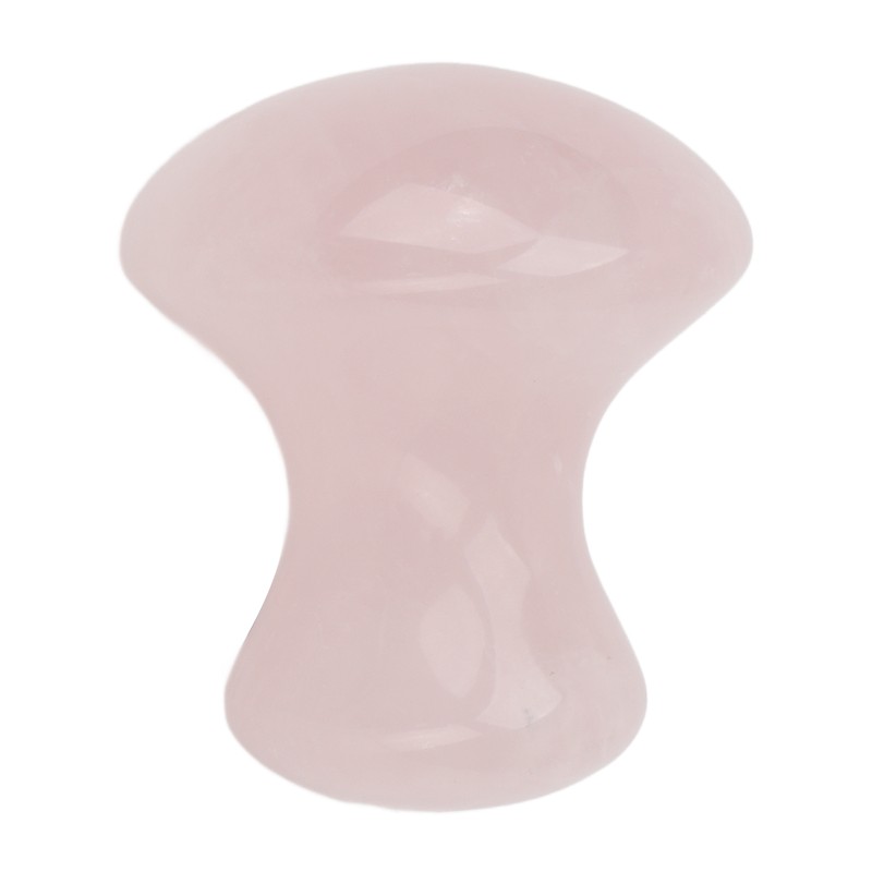 Scraping Stone Tool Mushroom Shape Pink Rose Quartz Gua Sha