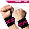 RDX Gym Wrist Wraps Wrist Wraps Weight Lifting Fitness Pink