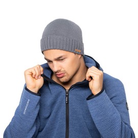 GIESSWEIN Wildgrat beanie - warm men's hat with Merino wool, fine knit beanie with fleece lining, winter beanie for men, breathable wool hat -