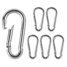 3.1 Inch Stainless Steel Spring Snap Hook, Stainless Steel Carabiner Heavy Duty for Bowflex Home Gym Accessories, Silver 6- Pack