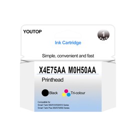 YOUTOP X4E75AA + M0H50AA PrintHead Smart Tank Plus Tri-Color|Black Print Head Use for HP 517 532 617 515 508 510 511 518 519 531 538 610 618 550 570 650 Printer