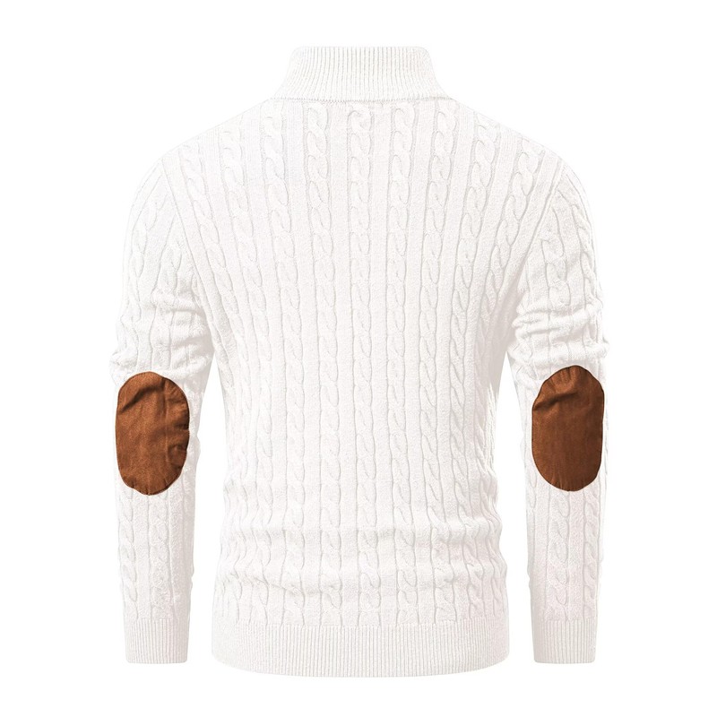 JMIERR Mens Cable Knit Pullover Sweater Heavyweight Loose fit Casual