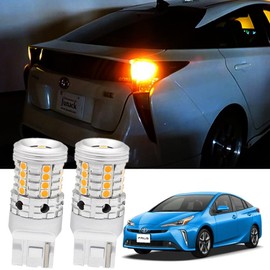 Prius 50 Series Late Stage Dedicated LED Turn Signal, Built-in Resistor, 2 Pcs/1 Set, Incredible Brightness! 2,000 LM Amber, Prius, Compatible with Toyota (Amber)