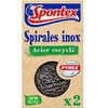 Spontex Set of 2 Spiral Scrubbers Recycled Steel Ideal for Stubborn Surfaces