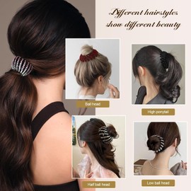 DI QIU REN Diqiuren, 6 Pinzas para El Pelo Expandibles con Forma de Nido de Pájaro para Mujeres Y Niñas, 3 Pinzas Mágicas con Forma de Nido de Pájaro Y Diamantes de Imitación para Sujetar El Pelo de C