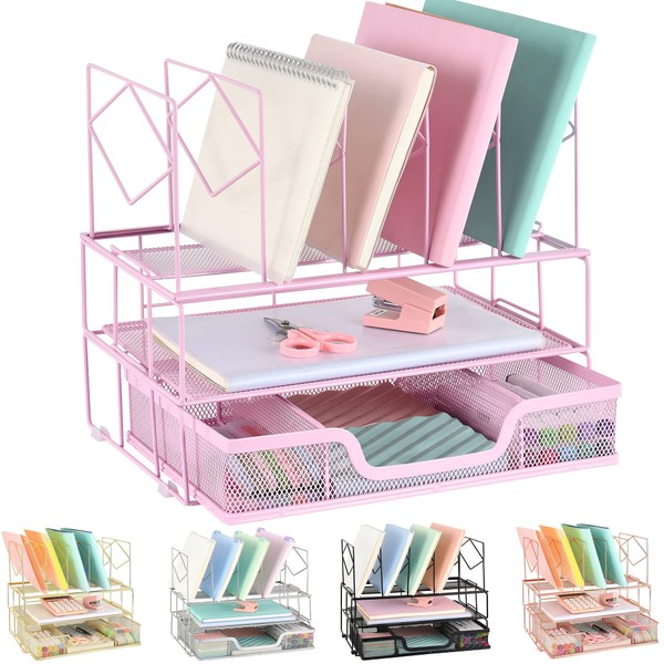 Youbetia File Organizer, Kawaii Office Desk Accessories, Cute Desk Organizer