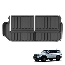 SMABEE Cargo Liner for 2024 2025 Toyota Land Cruiser Prado 250 7 Seater (Not Fit 5 Seat), TPE All Weather Cargo Mat Accessories Interior Black