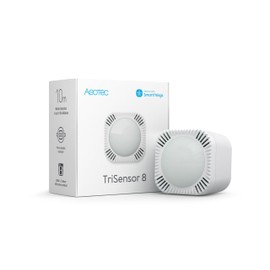 Aeotec TriSensor 8, 800 Series Zwave Motion Sensor, Temperature, Light Sensor, Work with Zwave Hub Smartthings 3-in 1 Security System, Long Range Capable