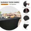 SEPARO 4 Pack 6 Ft Black Spandex Table Cover Fitted
