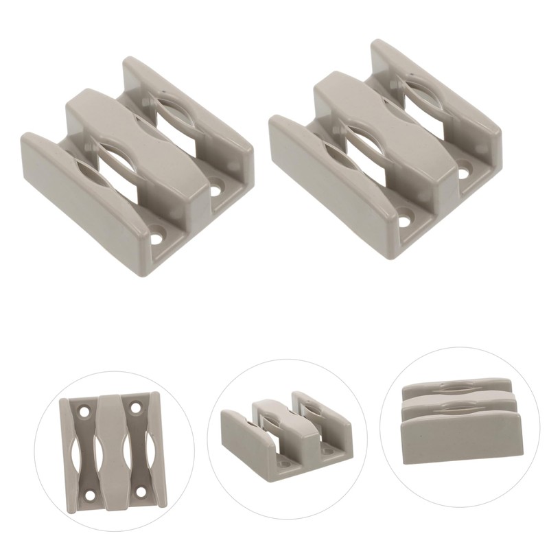 TEHAUX 4pcs Sliding Shower Door Bottom Guides Durable Shower Swing