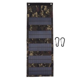 50W Portable Solar Panel Bag Monocrystalline Silicon 5 Folding Solar Panel Case for Outdoor Emergency Camouflage
