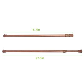 5 Pack Spring Curtain Tension Rods, Cupboard Bars Tensions Rods 15.7 to 28 Inches Adjustable Extension Rod for Bathroom Window Closet refrigerator bar DIY Projects
