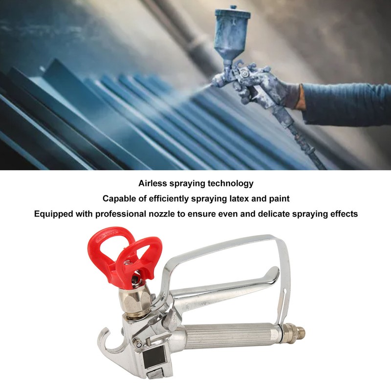 Airless Paint Spray Gun Aluminum Alloy High Efficiency Latex Paint