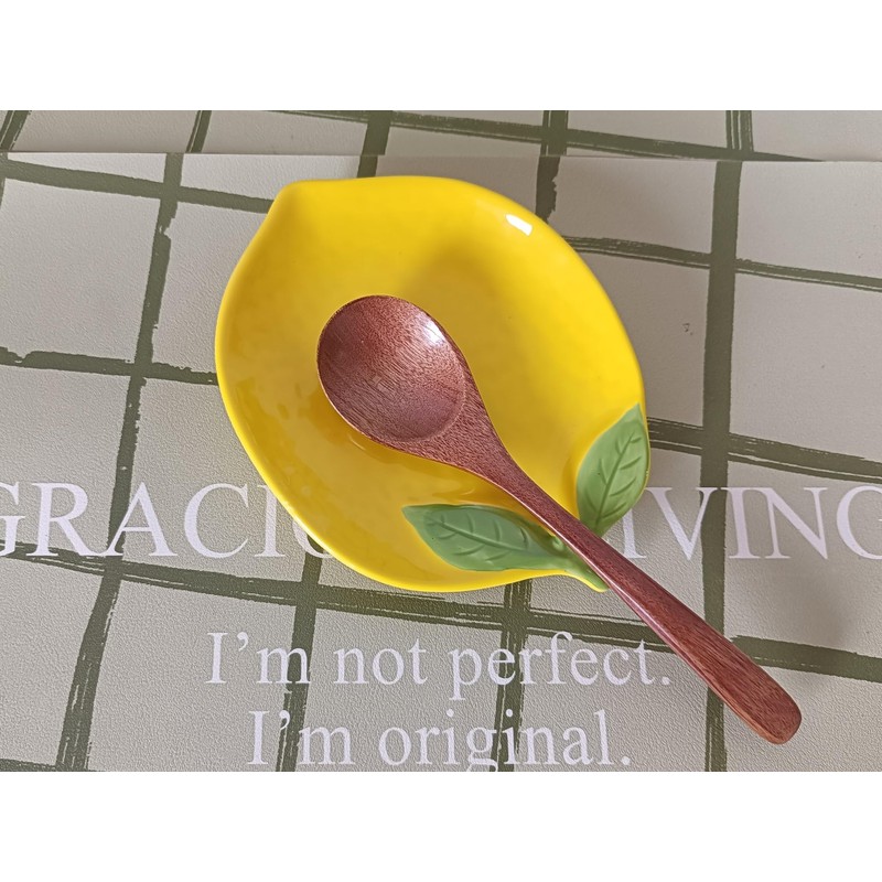 Ceramic Spoon Rest for Stove Top, Lemon Cute Spoon Rest
