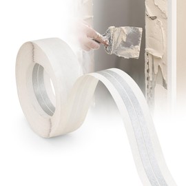 SQIKUQK 100 Feet by 2 Inch Reinforced Corner Drywall Tape Inside Outside Corner Tape Drywall Tape with Metal No Adhesive Side for Wall Crack Repair Tool