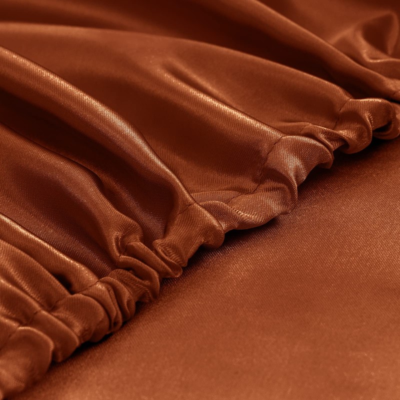Homiest 4pcs Satin Sheets Set Luxury Silky Satin Bedding Set