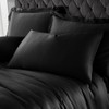 Catherine Lansfield Silky Soft Satin Standard Pillowcase Pair Black