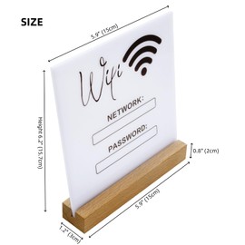 WiFi Password Sign for Guest Room Chalkboard Decor for Airbnb,Living Room,Office 2024 Newest Funny Creative Cute Internet Sign (White)