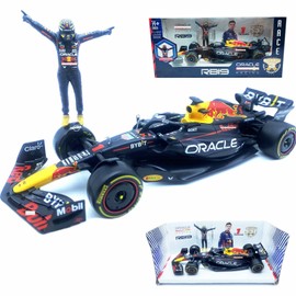HTLNUZD Bburago 1/24 RB19#1 Pilot Figuaine Doll Champion Alloy Racing for F1 RB19 RedBull Team Verstappen Adult Diecast Luxury Vehicle Model